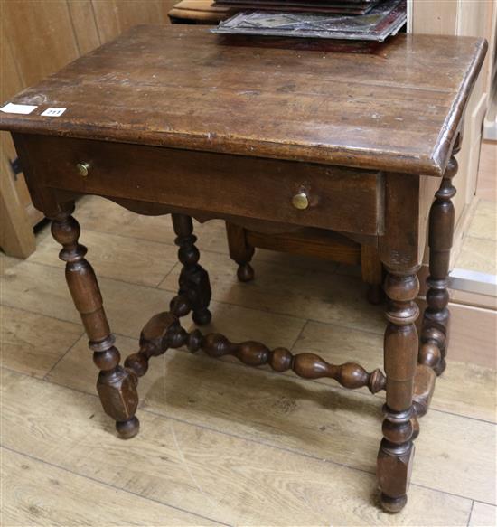 An oak side table W.67cm